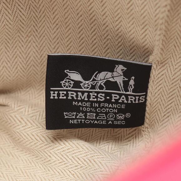 Hermes Hermès Brides A Black GM Hibiscus Handbag, Canvas, Women's, Pink, Bord... - Picture 4 of 10